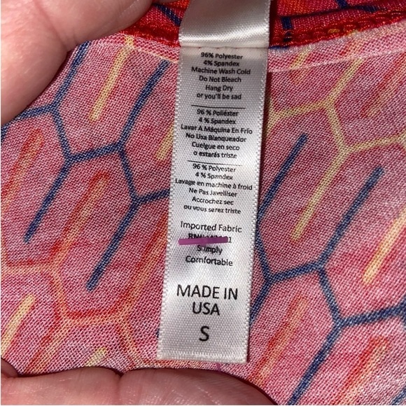 LuLaRoe Women’s Small Multi-Colored Amelia Unicorn Striped Scoop Neck shirt - Picture 4 of 4